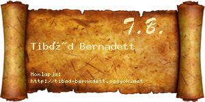 Tibád Bernadett névjegykártya